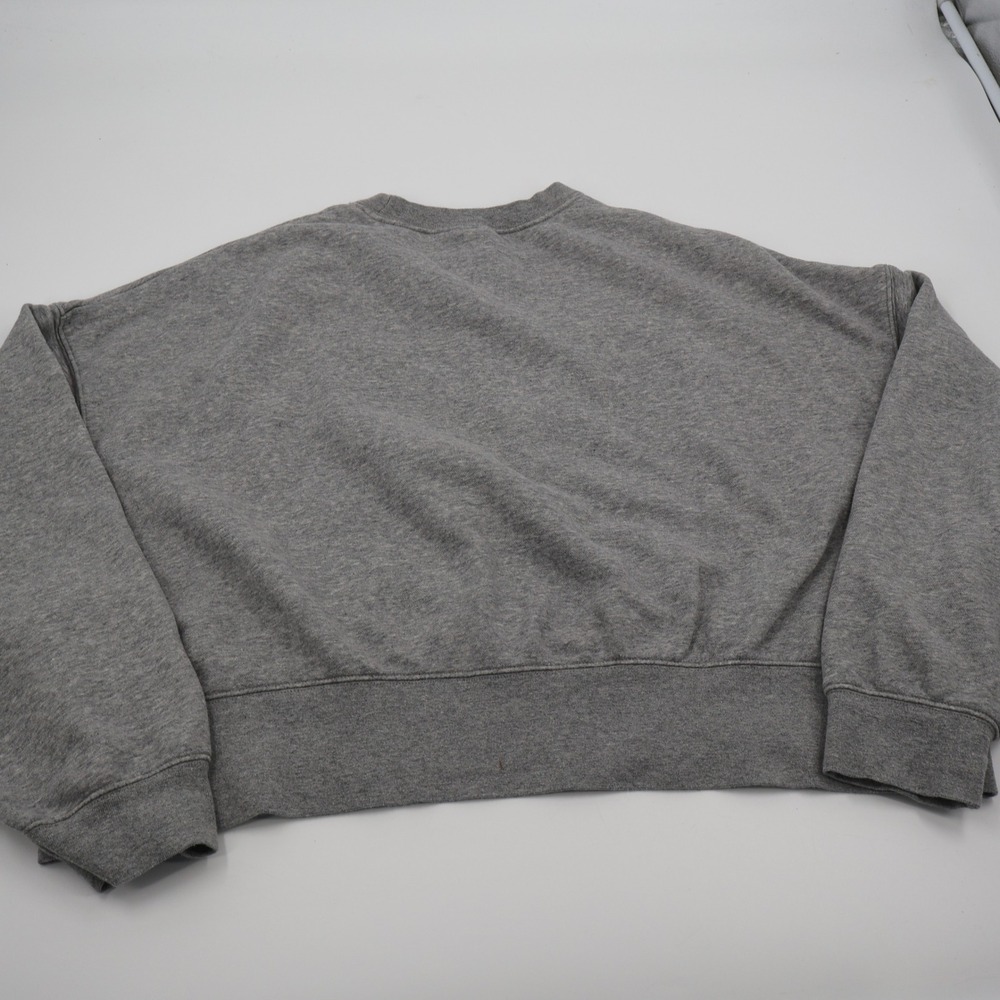Nike Phoenix Fleece Sweatshirt Womens Medium Grey Cropped Oversized DJ7665-063 - Picture 6 of 10